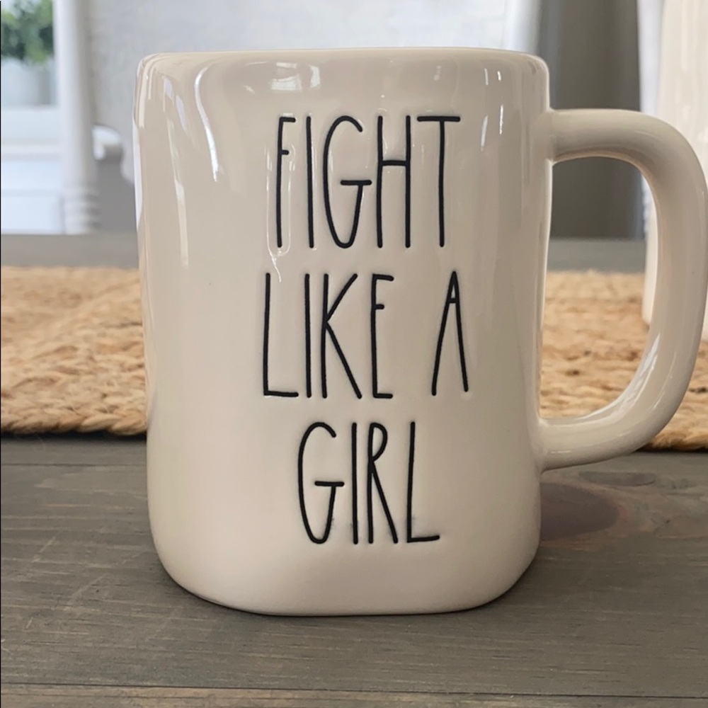 Rae Dunn fight like a girl mug